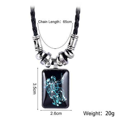 Collier pendentif signe astrologique rond plein minimaliste moderne