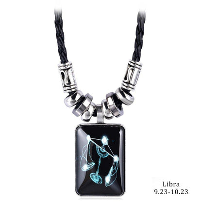 Collier pendentif signe astrologique rond plein minimaliste moderne - MonPendentif