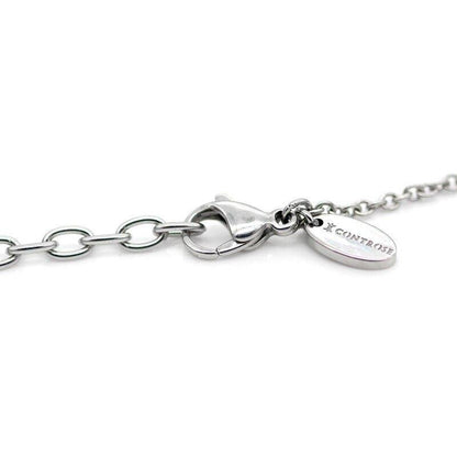 Collier pendentif squelette de poisson rétro plaqué argent