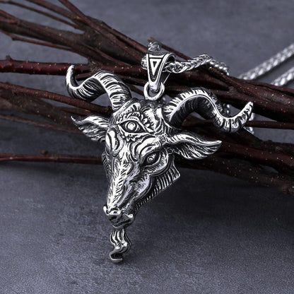 Collier pendentif tête de bélier viking - MonPendentif