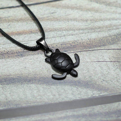 Collier pendentif tortue chaine corde - MonPendentif