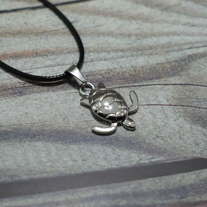 Collier pendentif tortue chaine corde - MonPendentif
