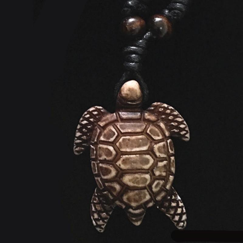 Collier pendentif tortue matière os hawaïen - MonPendentif