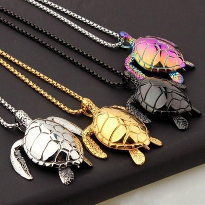 Collier pendentif tortue mignon