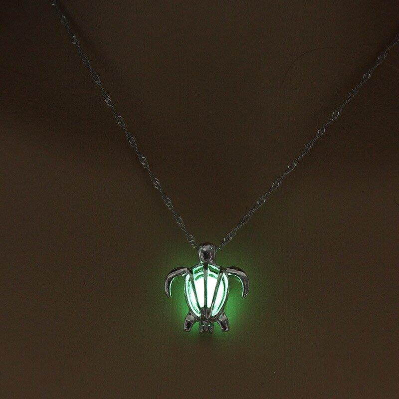 Collier pendentif tortue pierre brillant - MonPendentif