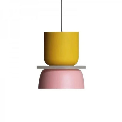 Suspension Nordic Macaron - Design Scandic en Aluminium et Acrylique, Ampoule E27, Idéale pour Cuisine et Salon
