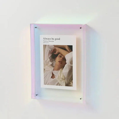Cadre Photo Transparent en Acrylique Coloré – Design Moderne et Élégant