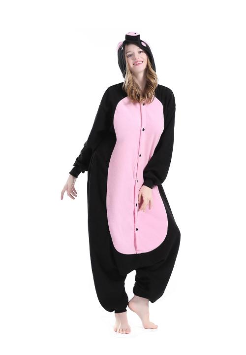 Combinaison Pyjama Cochon Noir
