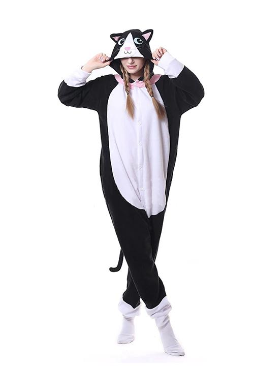 combinaison pyjama chat noir