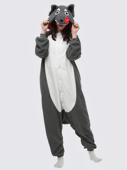 Combinaison Pyjama Pour Femme "Loup Gris" | Pyjama Shop