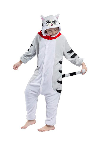Combinaison Pyjama Fille Chat Gris