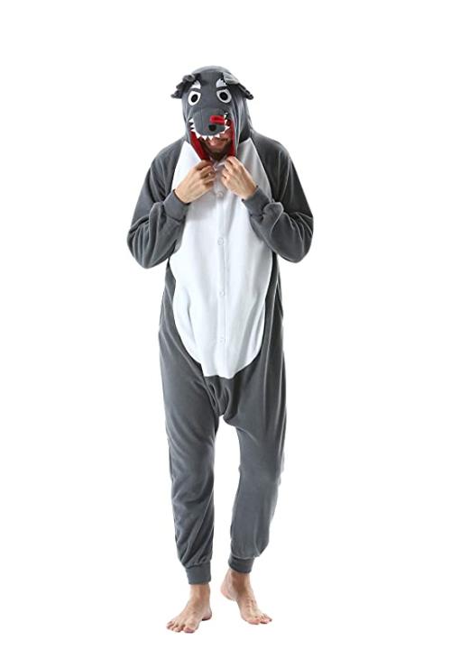 combinaison pyjama homme loup