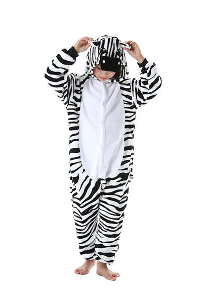 combinaison pyjama zèbre fille