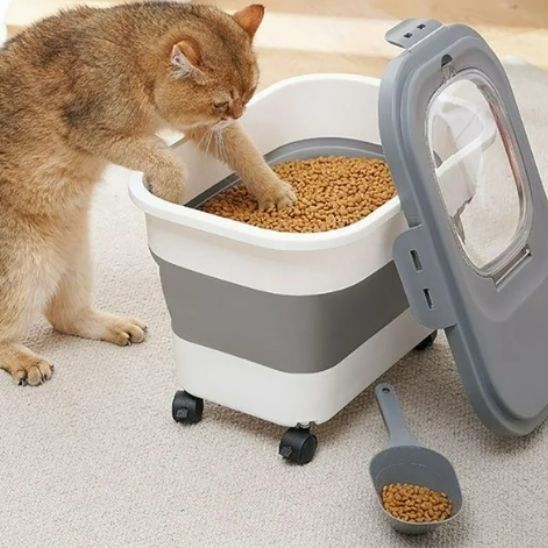 conteneur à croquettes pliable - Happy minet