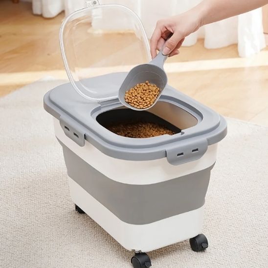 conteneur à croquettes pliable