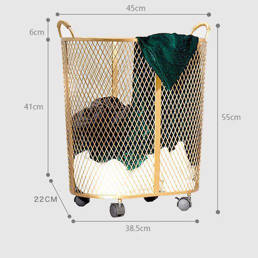 Corbeille à Linge Design sur Roulettes Doré