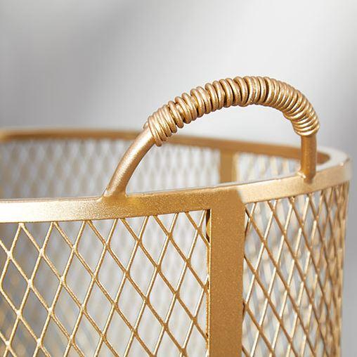 Corbeille à Linge Design sur Roulettes Doré