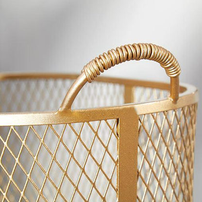 Corbeille à Linge Design sur Roulettes Doré