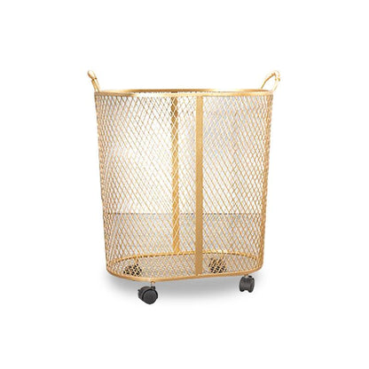 Corbeille à Linge Design sur Roulettes Doré
