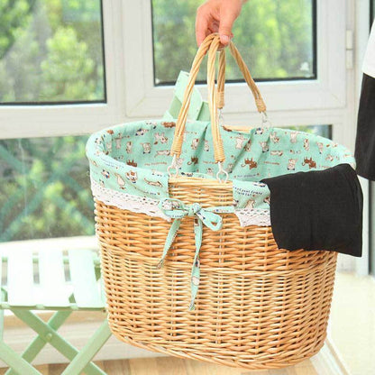 Corbeille à Linge Osier Style Francais