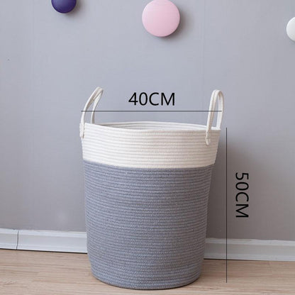 Corbeille à Linge Sale Bébé Gris et Blanc