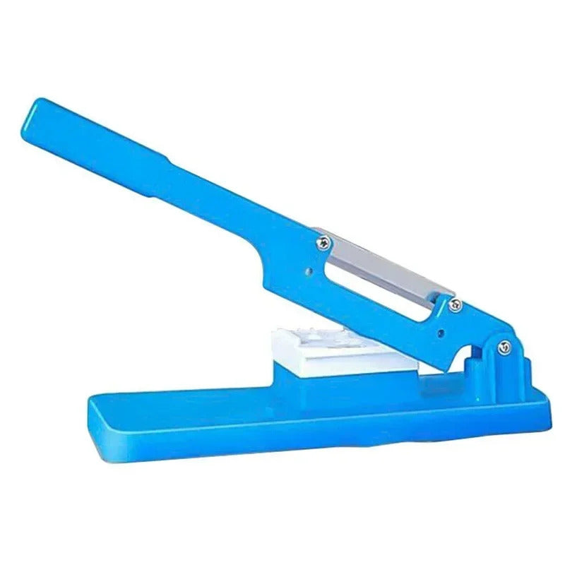 Coupe Saucisson Design Bleu en Acier Inoxydable