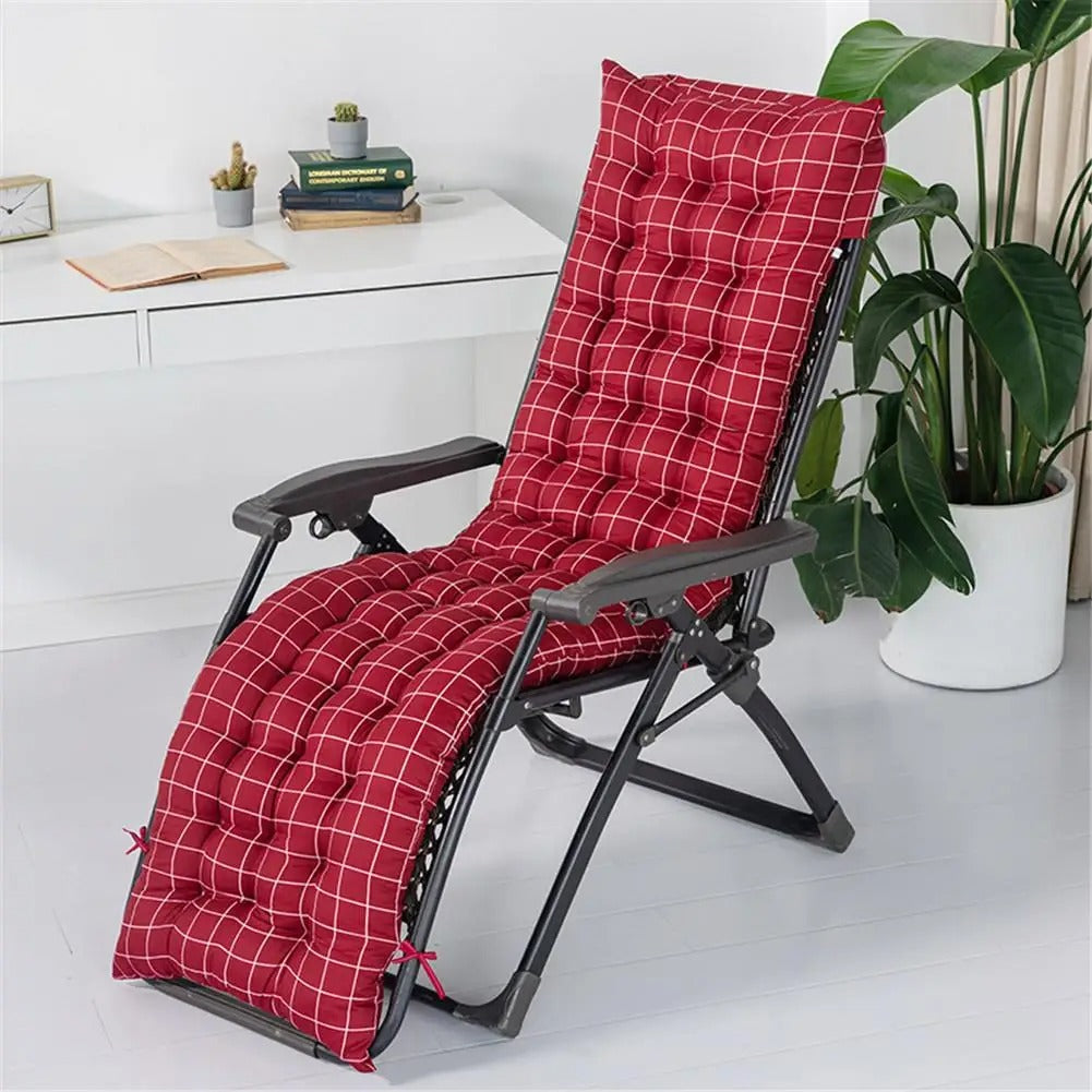 Coussin chaise longue imperméable à motif de rayures