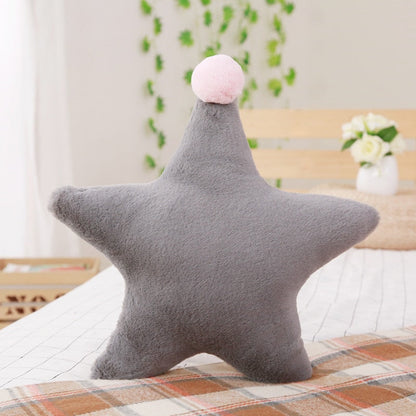 coussin-etoile-bebe-gris-et-rose
