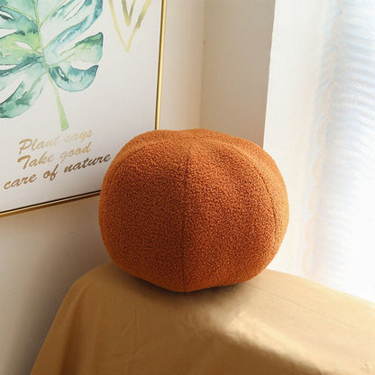 coussin-rond-balle-marron-fonce