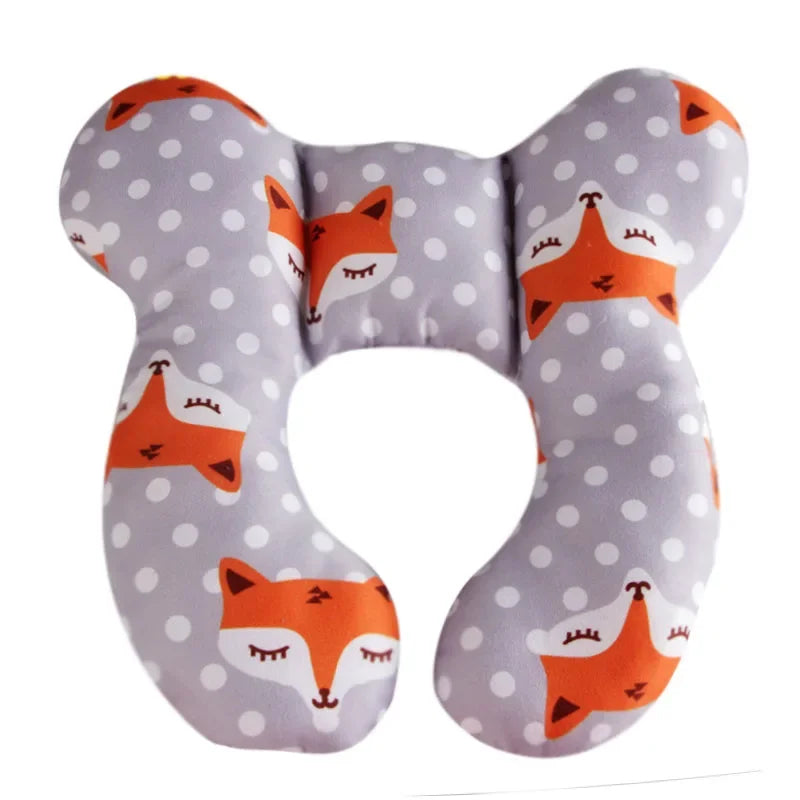 Coussin anti tête plate avec des motifs renards