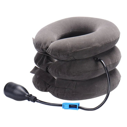 Coussin cervical gonflable avec pompe manuelle