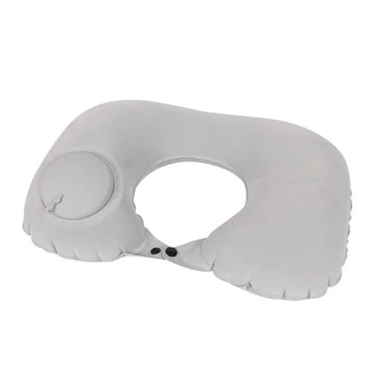 Coussin cervical voyage gris et gonflable