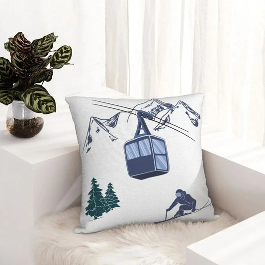 Coussin déco montagne carré et tendance