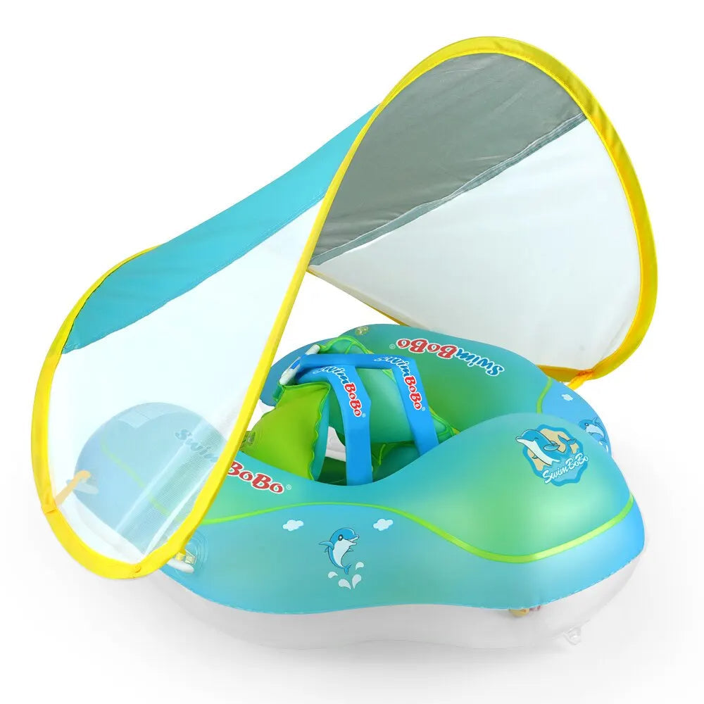 Coussin piscine bebe gonflable avec auvent