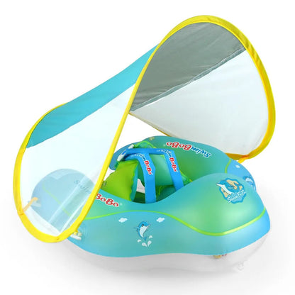 Coussin piscine bebe gonflable avec auvent