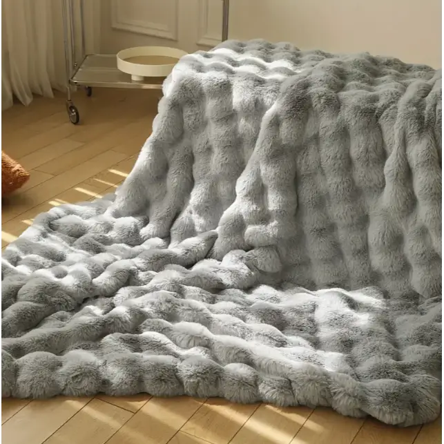 Couverture chaude et moelleuse - 100cm x 160cm / Gris Clair