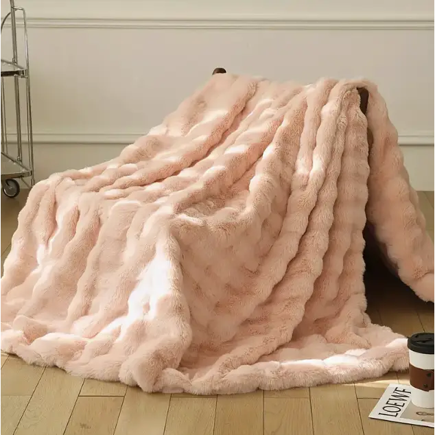 Couverture chaude et moelleuse - 100cm x 160cm / Rose