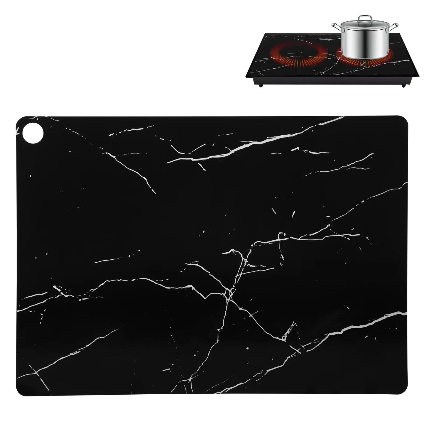 Couvre Plaque de Cuisson Noir Pratique et Élégant