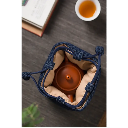 Couvre-théière de voyage en tissu
