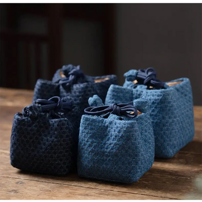 Couvre-théière de voyage en tissu