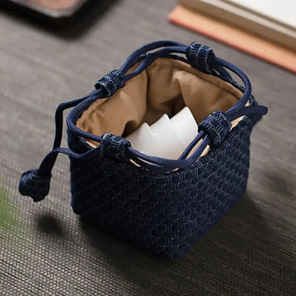 Couvre-théière de voyage en tissu