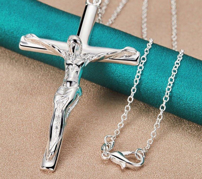 Croix religieuse avec Jésus en argent Sterling 925 - MonPendentif
