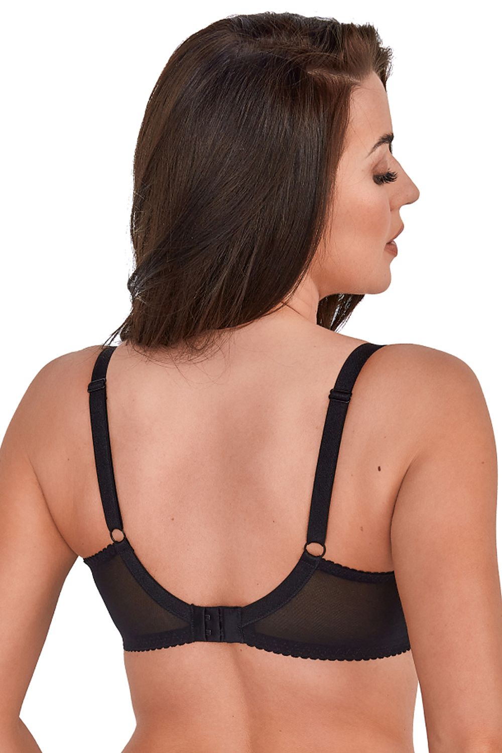Soutien-gorge balconnet minimiseur en dentelle ajustable