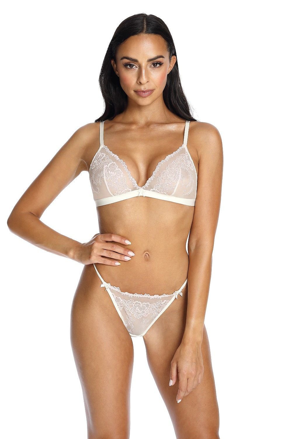 Soutien-gorge sans armature triangle blanc