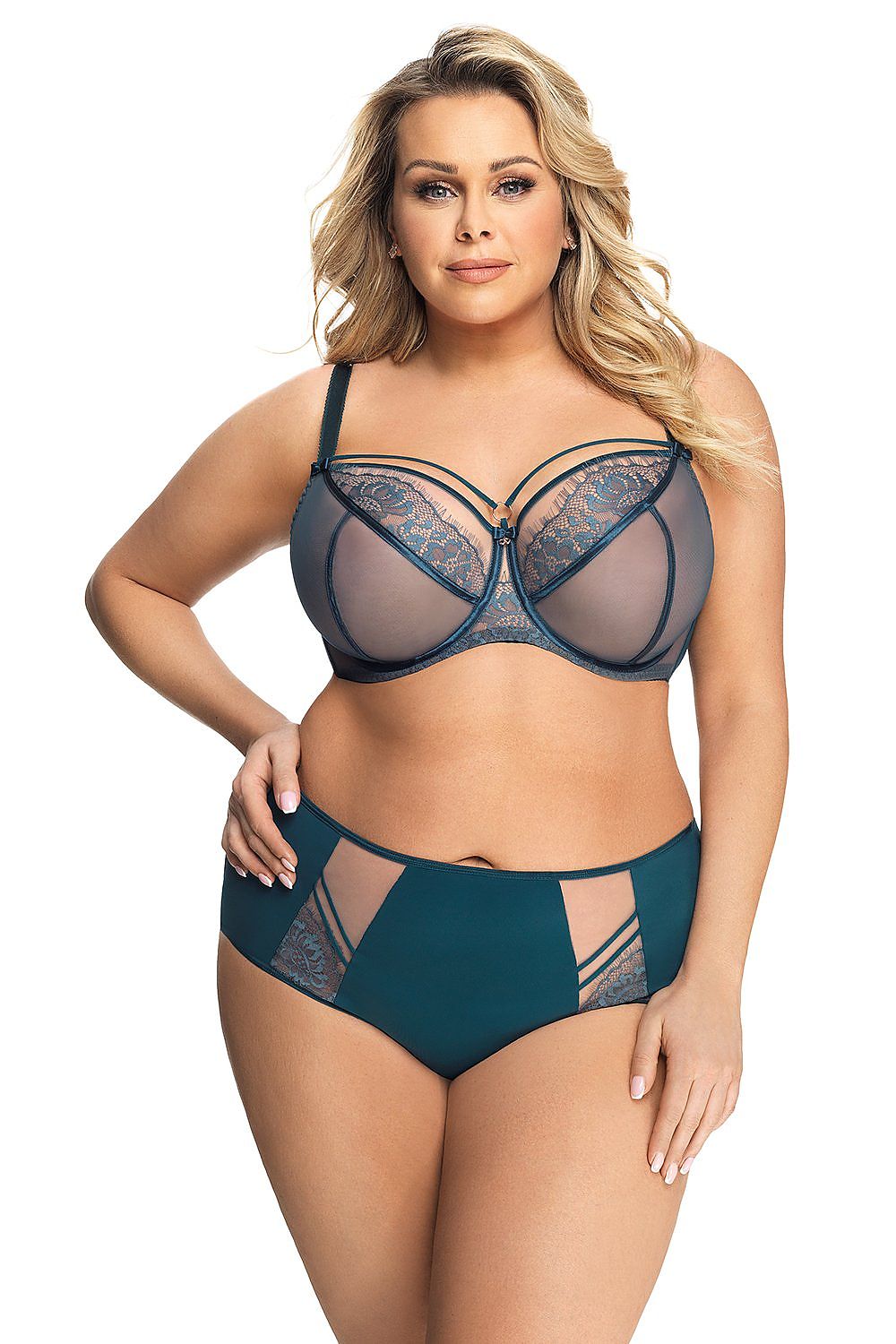 Soutien-gorge grande taille dentelle balconnet