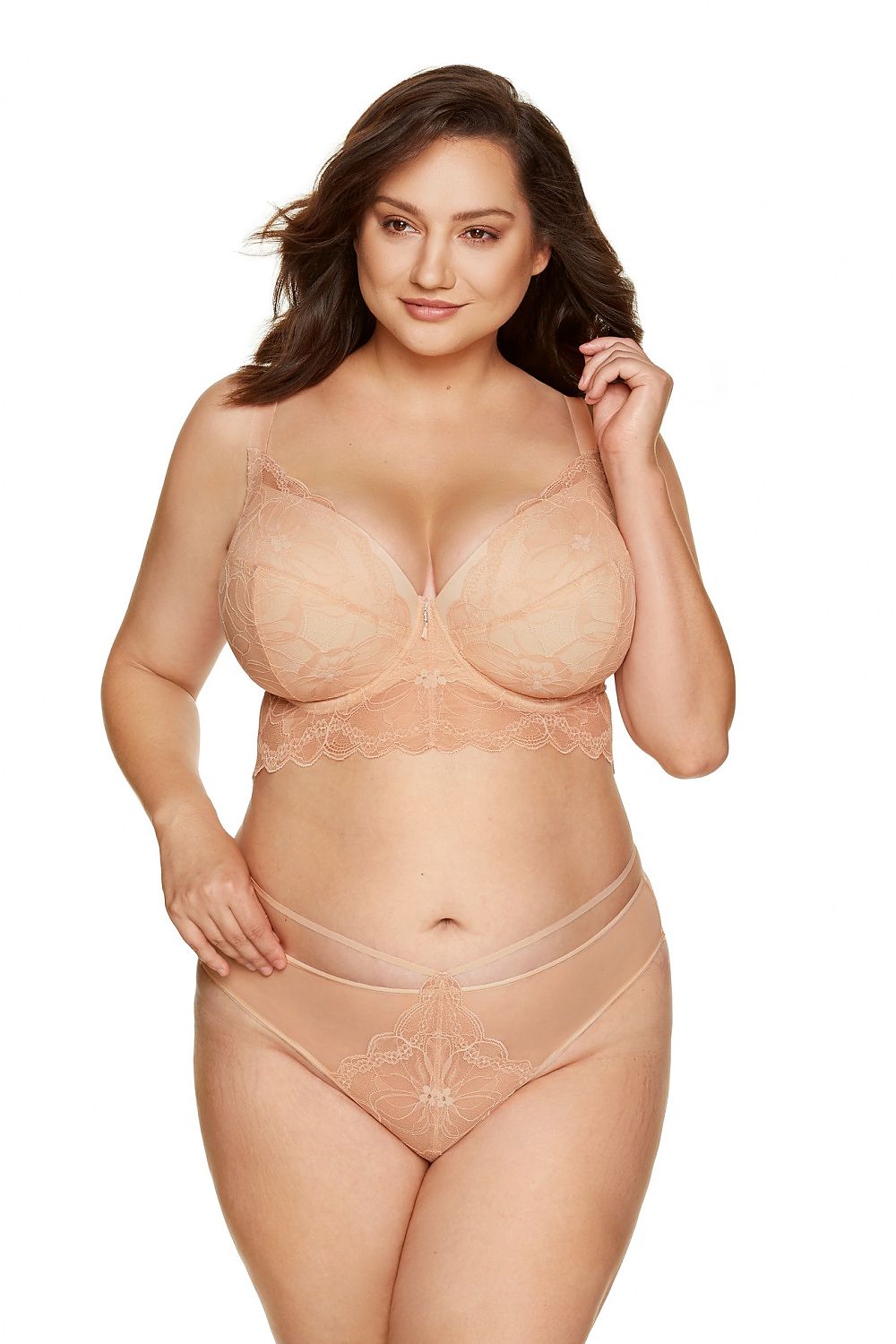 Soutien-gorge balconnet dentelle rembourré