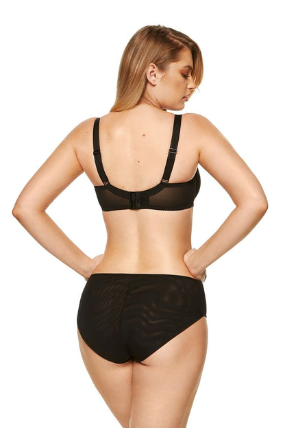 Soutien-gorge corbeille en dentelle noir avec armature