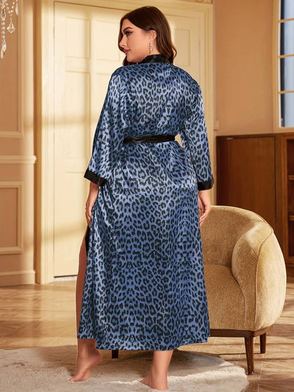Peignoir Élegant de Satin Grande Taille