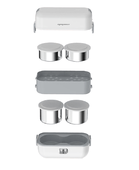 Lunch Box Chauffante Blanche Deux Etages
