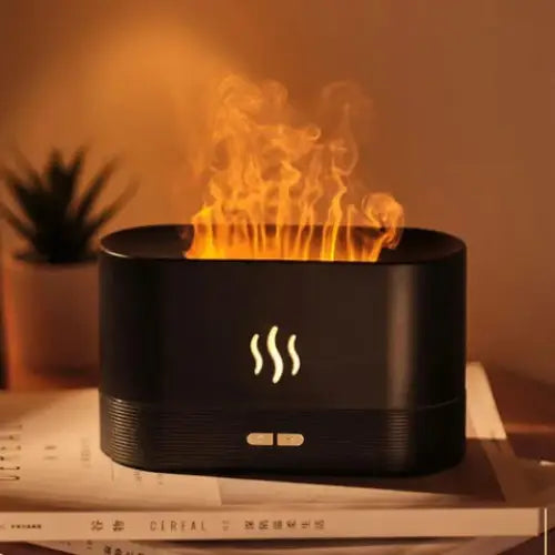 Diffuseur De Parfum à Effet Flamme - Noir